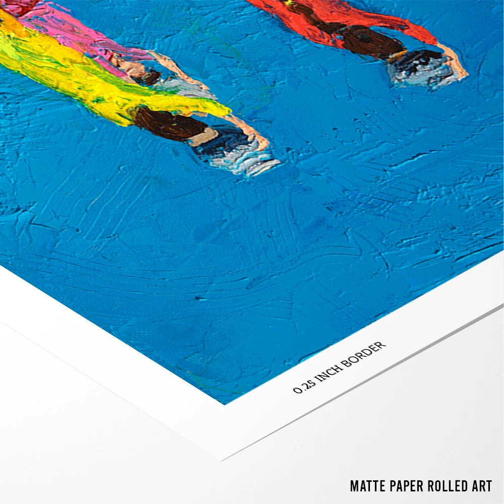 Colorful Water Carriers Canvas Painting for Living Room - XS / Matte Paper / Rolled Art - Nook At You