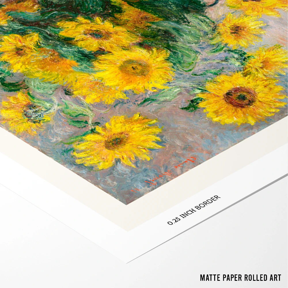 Claude Monet - Bouquet Of Sunflowers Timeless Exhibition Poster - XS / Matte Paper / Rolled Art - Nook At You