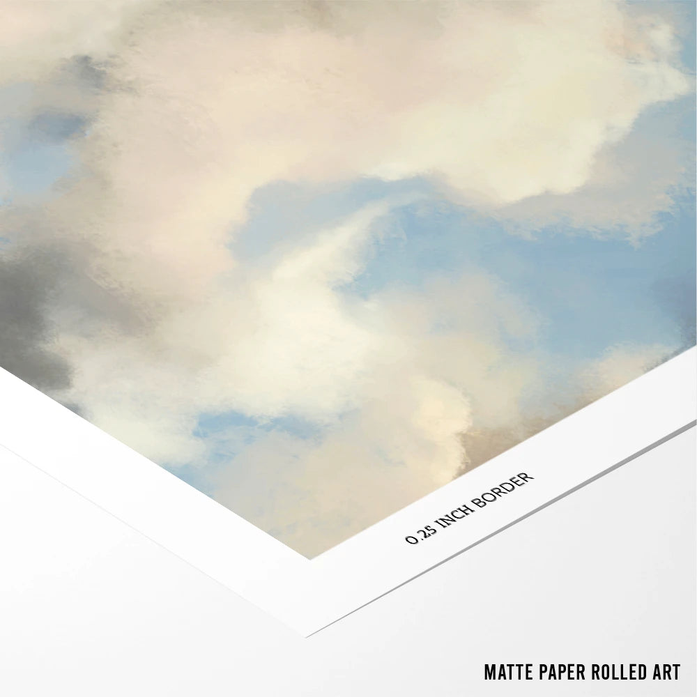 Skys Modern Abstract Wall Art - XS / Matte Paper / Rolled Art - Nook At You