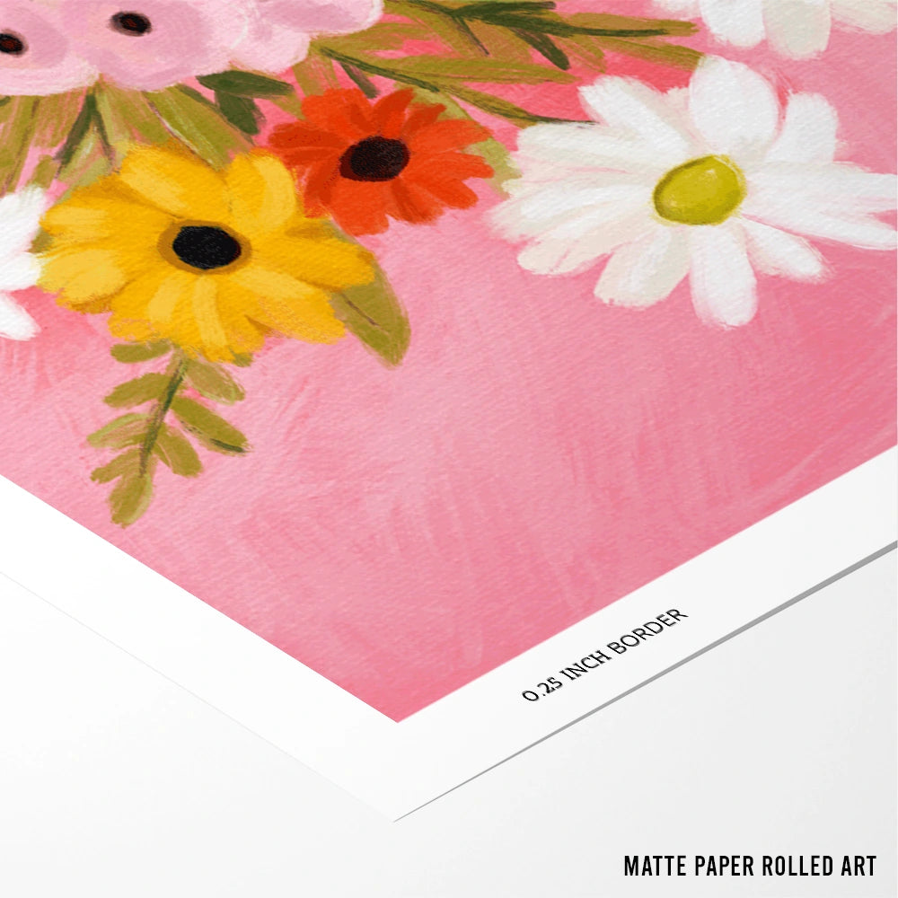 Cheerful Floral Still Life Botanical Wall Art Print - XS / Matte Paper / Rolled Art - Nook At You