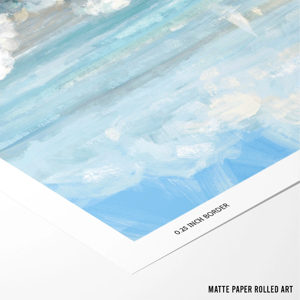 Coastal Hydrangea Serenity Landscape Wall Art - XS / Matte Paper / Rolled Art - Nook At You