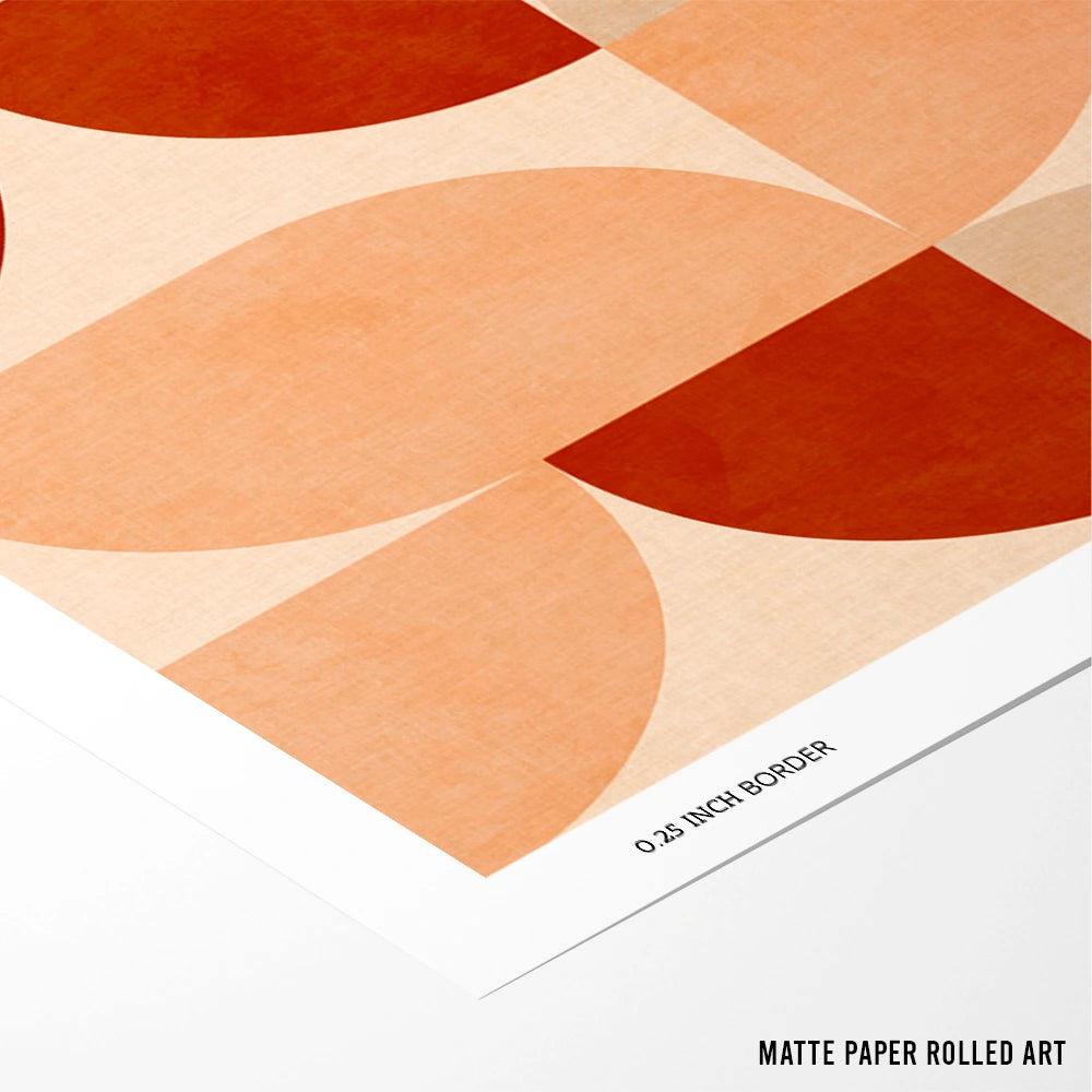 Autumn Mid Century Earthy Horizontal Abstract Wall Art - XS / Matte Paper / Rolled Art - Nook At You