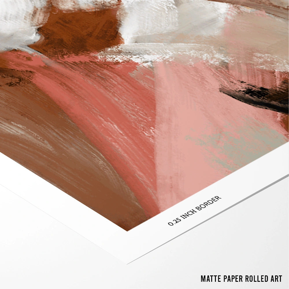 Maison Terre Large Abstract Art For Living Room - XS / Matte Paper / Rolled Art - Nook At You