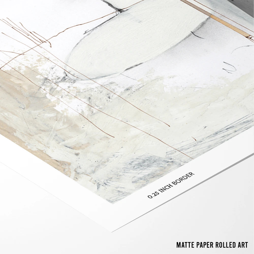 Soft Neutral Abstract Wall Art Print - XS / Matte Paper / Rolled Art - Nook At You