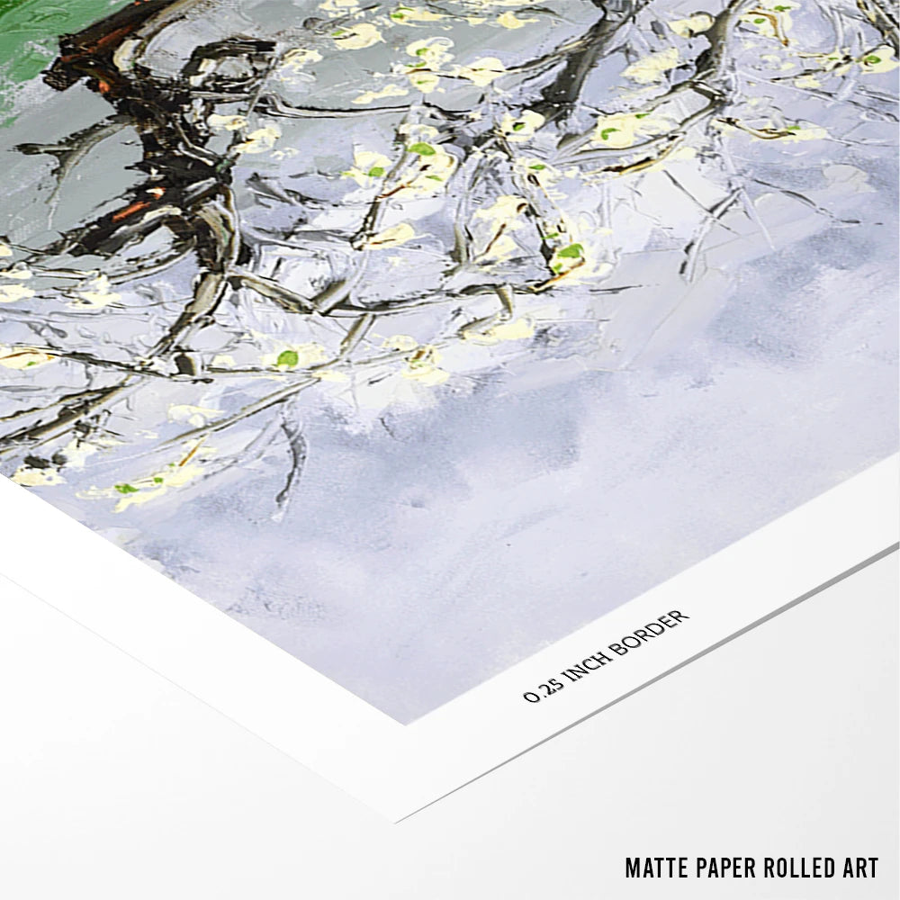 Spring Blossom Tree Nature Landscape Painting - XS / Matte Paper / Rolled Art - Nook At You
