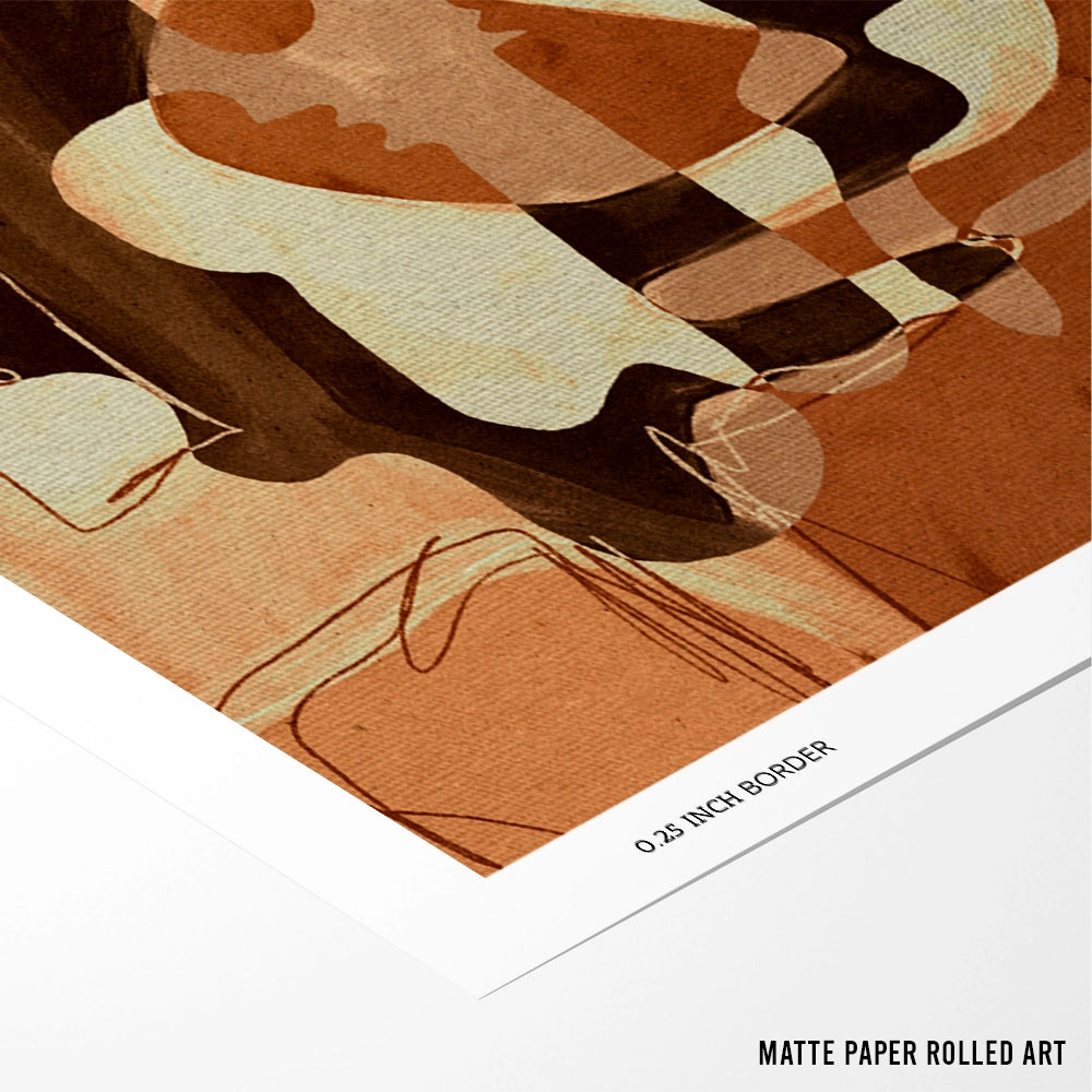 Becoming 3 Abstract Paintings - XS / Matte Paper / Rolled Art - Nook At You
