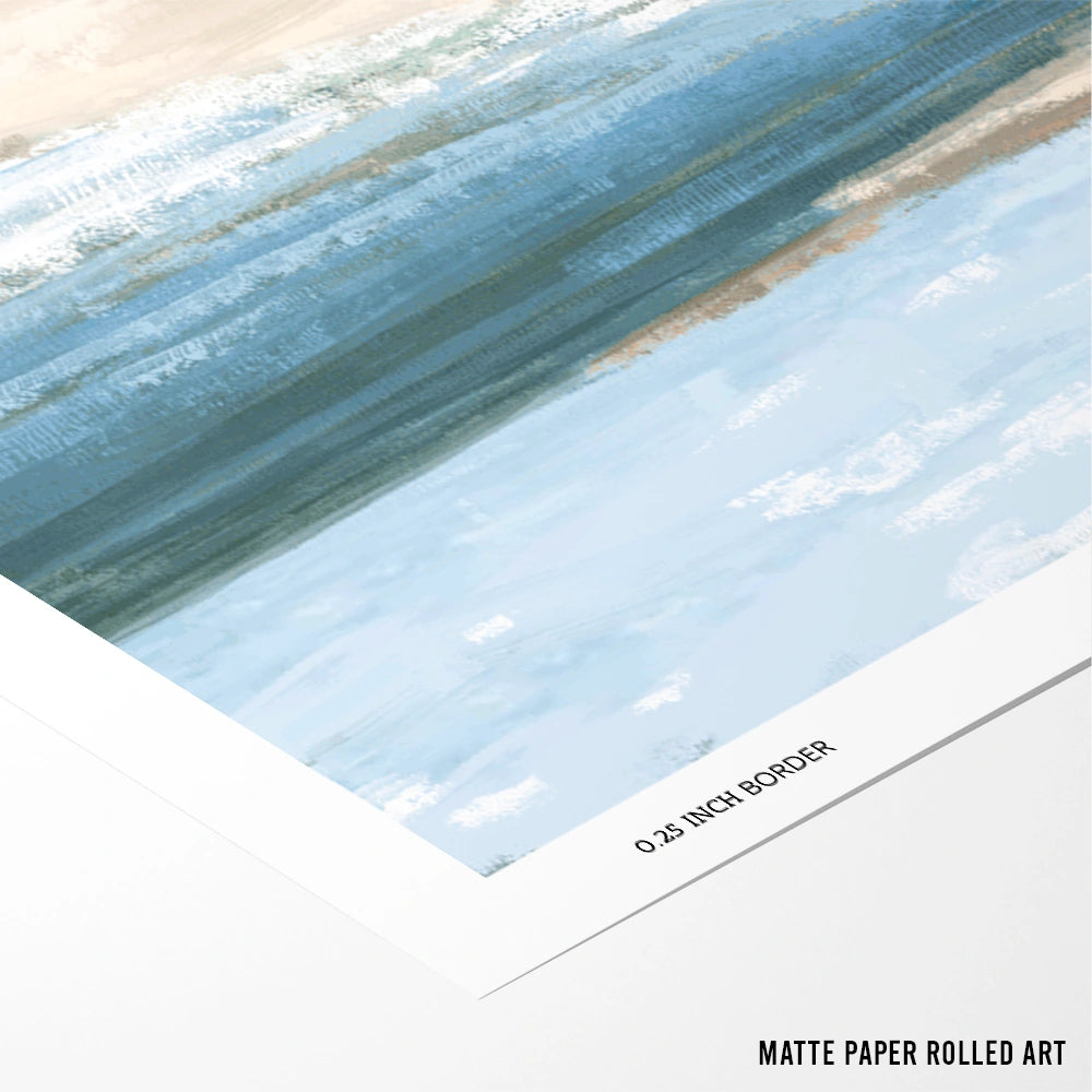 Coastal Beach Serenity Landscape Wall Art For Living Room - XS / Matte Paper / Rolled Art - Nook At You