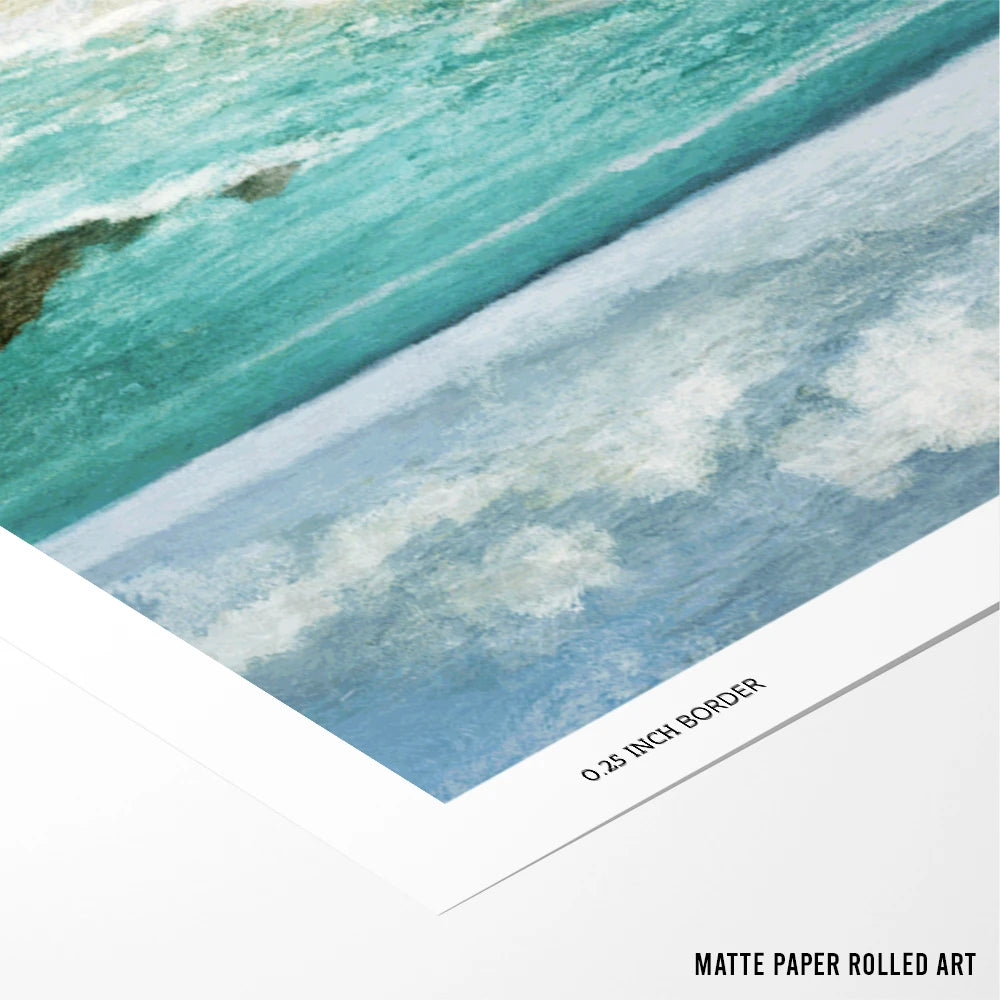 Coastal Walk Landscape Painting - XS / Matte Paper / Rolled Art - Nook At You