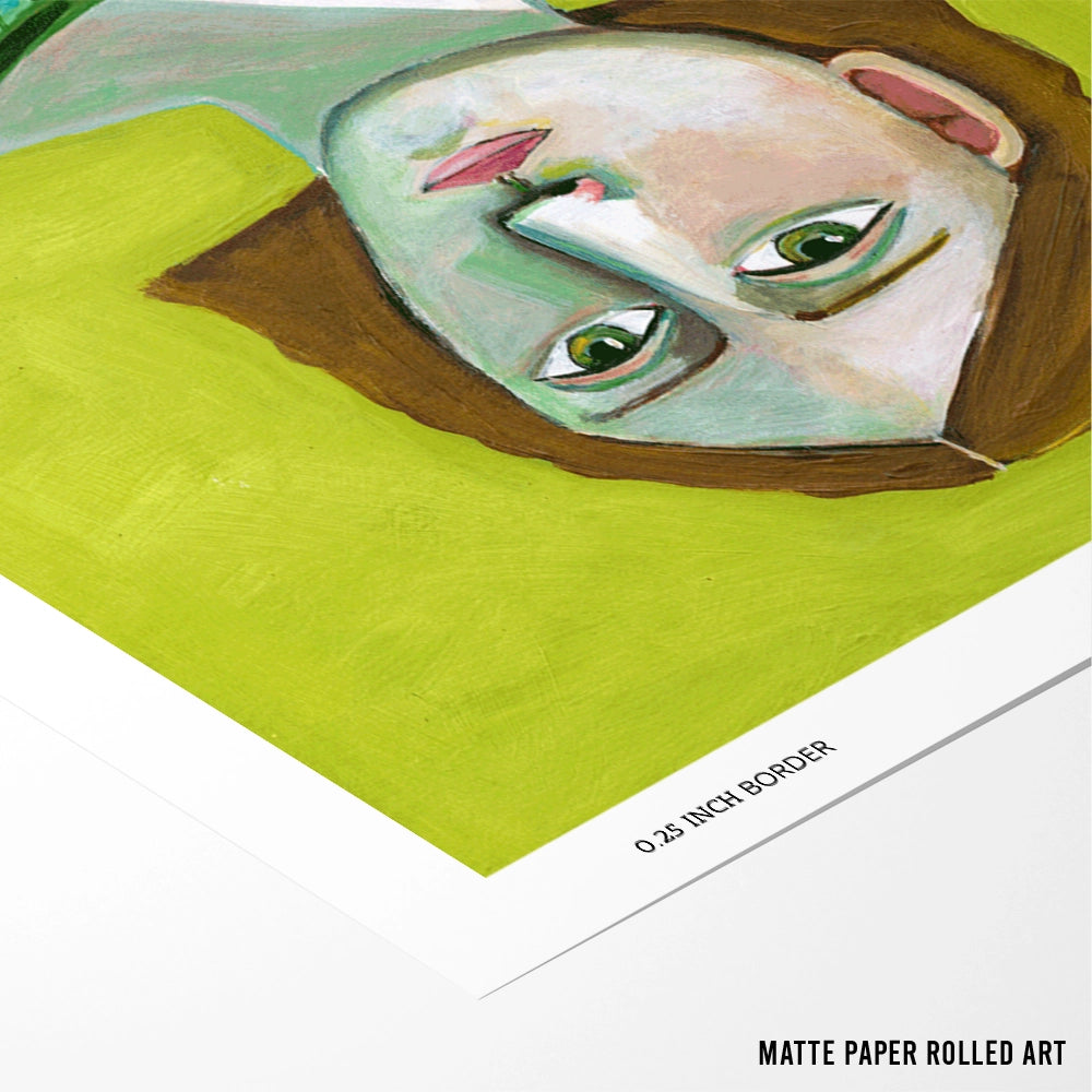 Lady with Red Wine Women Illustration Painting - XS / Matte Paper / Rolled Art - Nook At You