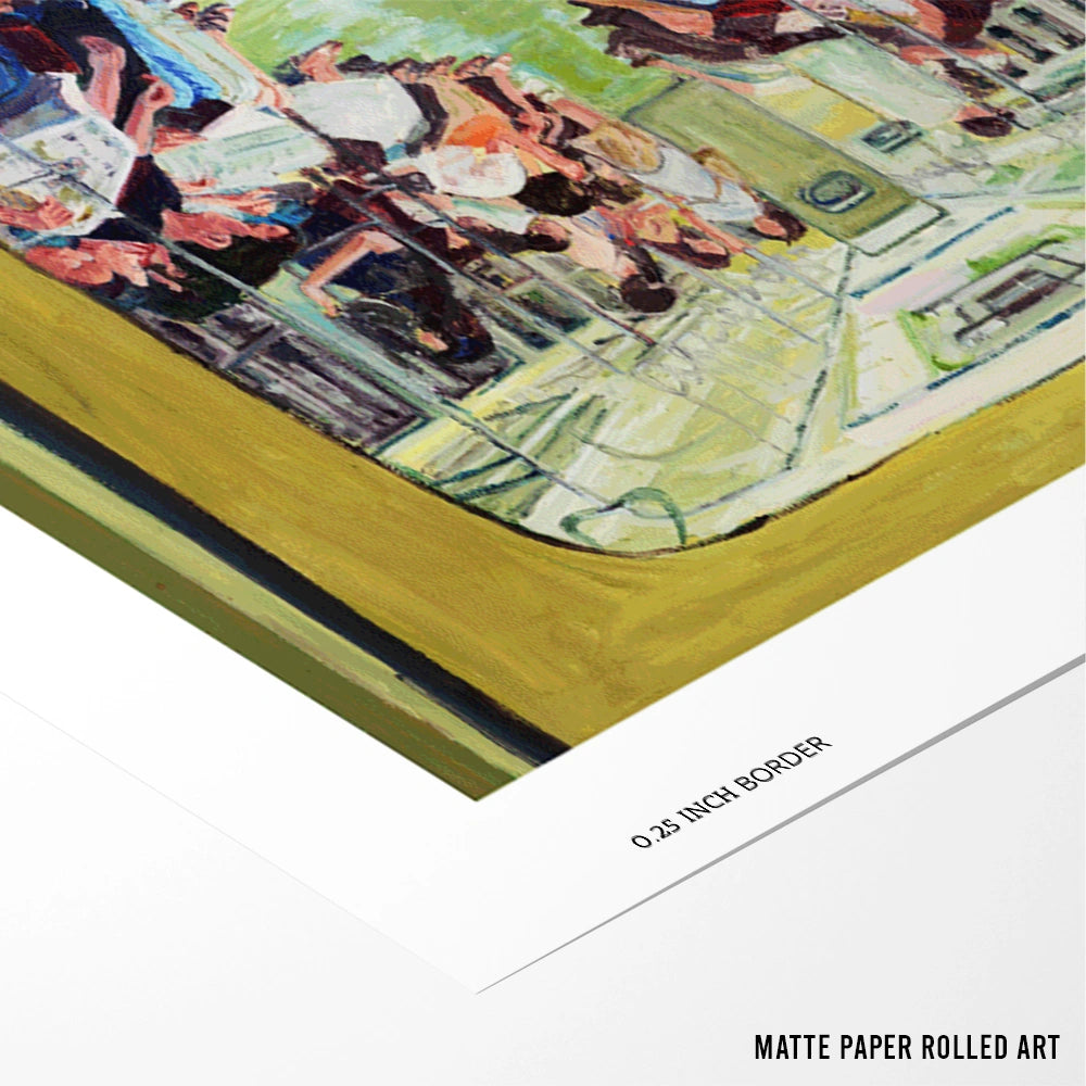 Green Subway Journey Landscape Wall Art - XS / Matte Paper / Rolled Art - Nook At You