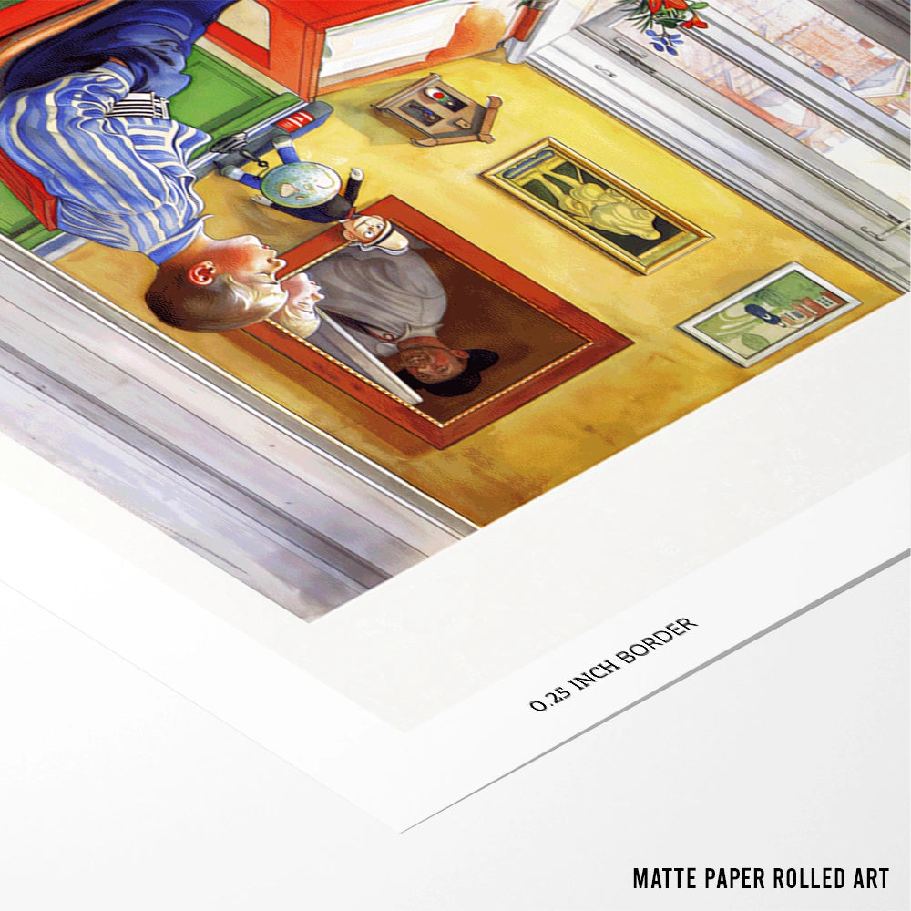 Carl Larsson - Esbjorn Doing His Homework Exhibition Art Poster - XS / Matte Paper / Rolled Art - Nook At You