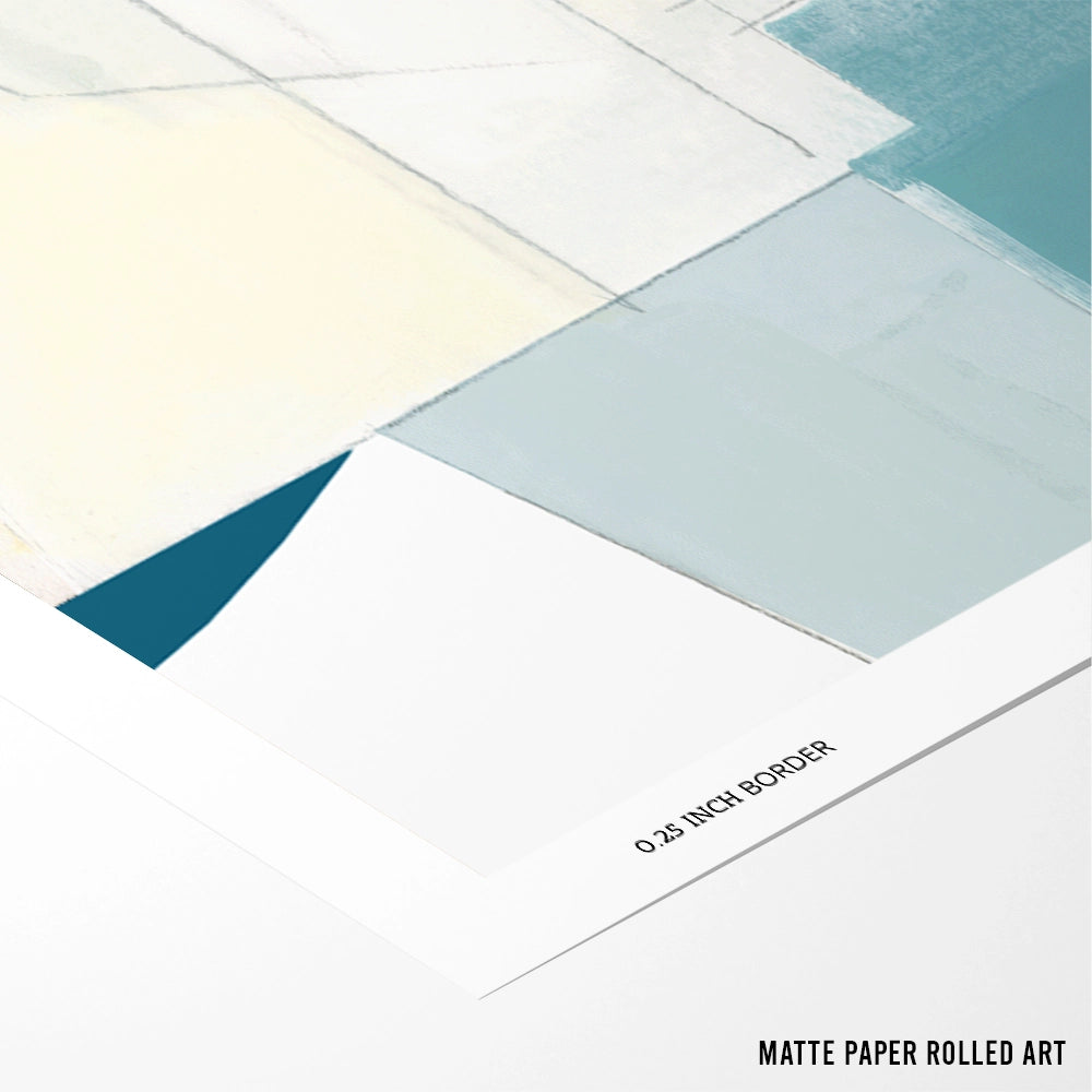 Calming Geometric Layers Abstract Wall Art Poster - XS / Matte Paper / Rolled Art - Nook At You