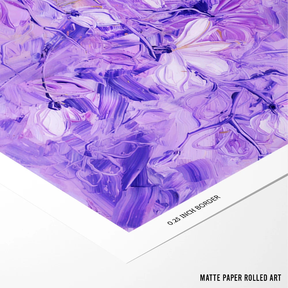 Dreamy Lavender Blossoms Vibrant Botanical Wall Art Poster - XS / Matte Paper / Rolled Art - Nook At You