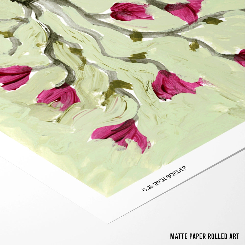 Crimson Petals Abstract Wall Art Poster - XS / Matte Paper / Rolled Art - Nook At You