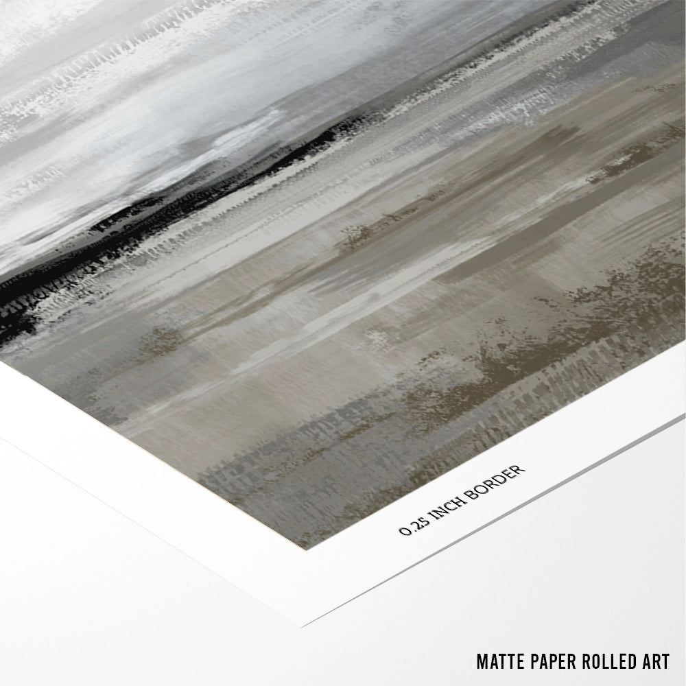 Winter Shore Abstract Painting - XS / Matte Paper / Rolled Art - Nook At You