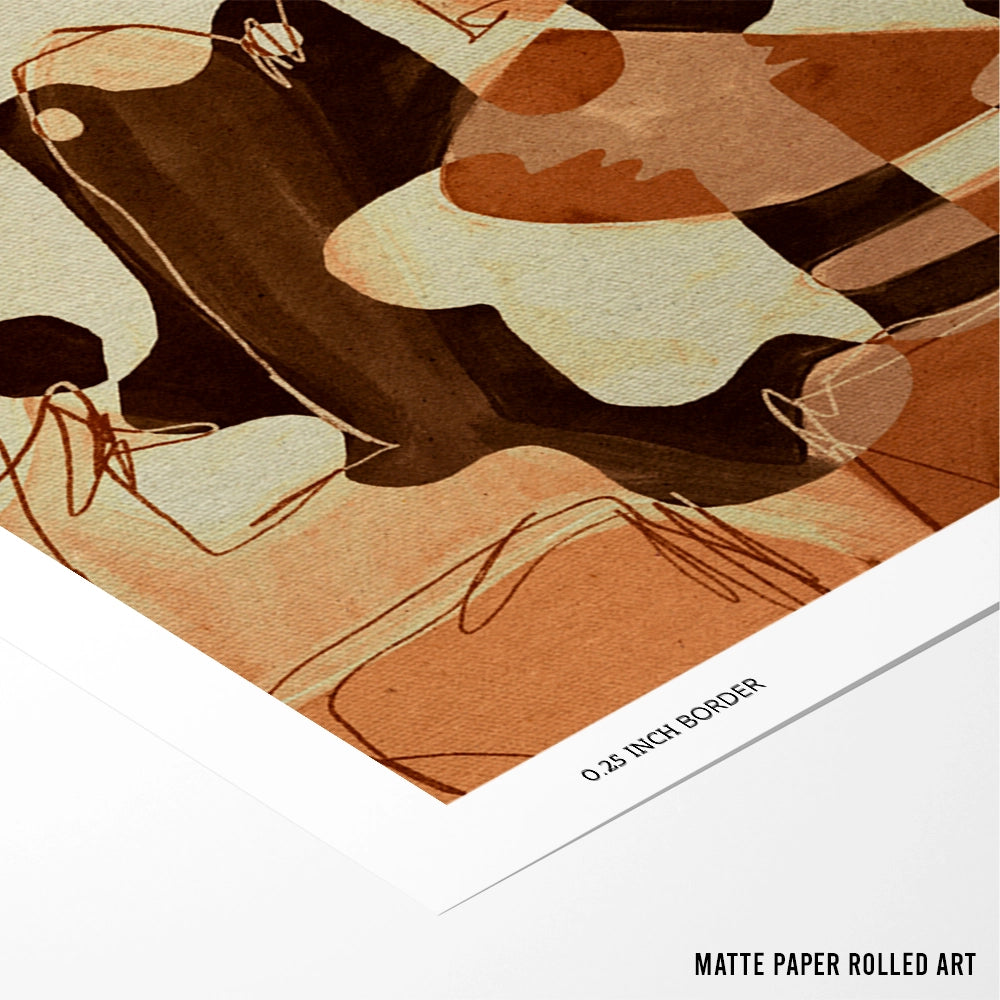 Becoming 3 Horizontal Abstract Art Poster - XS / Matte Paper / Rolled Art - Nook At You