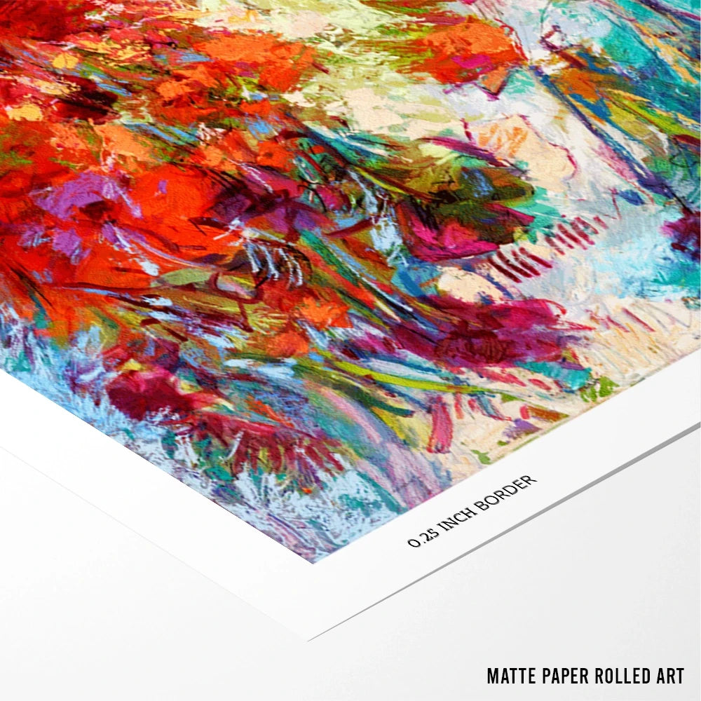 Botanic Radiance Abstract Painting - XS / Matte Paper / Rolled Art - Nook At You