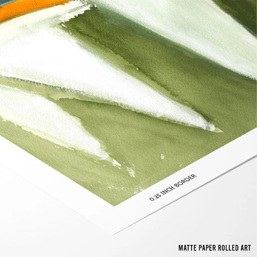 Modern Sailboats Seascape Abstract Wall Art - XS / Matte Paper / Rolled Art - Nook At You