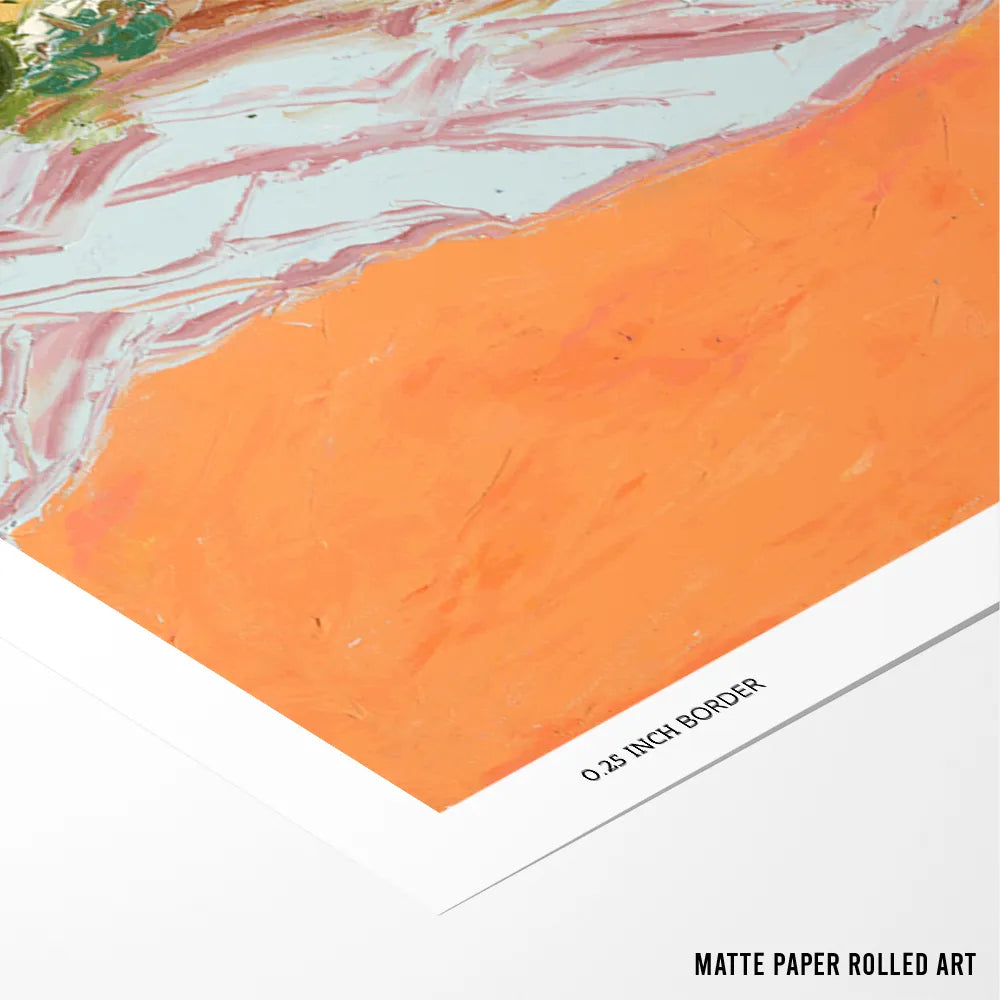 Orange Sky Desert Peaks Landscape Wall Art Poster - XS / Matte Paper / Rolled Art - Nook At You