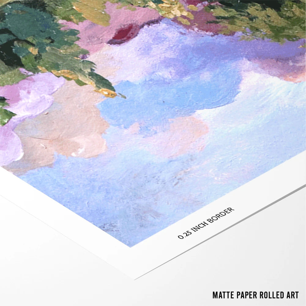 Pastel Cloudscape Tree Landscape Painting - XS / Matte Paper / Rolled Art - Nook At You