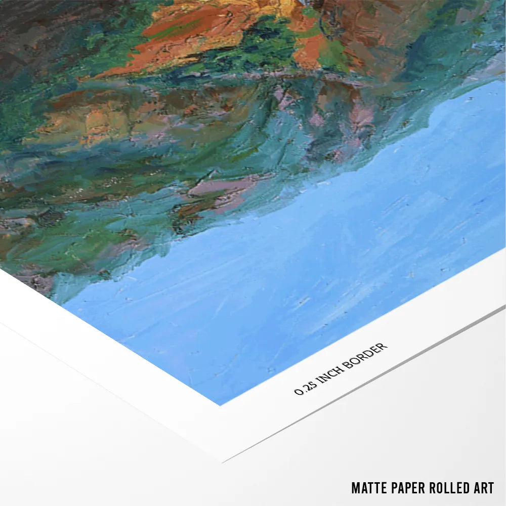 Serene Mountain River Landscape Wall Art Poster - XS / Matte Paper / Rolled Art - Nook At You