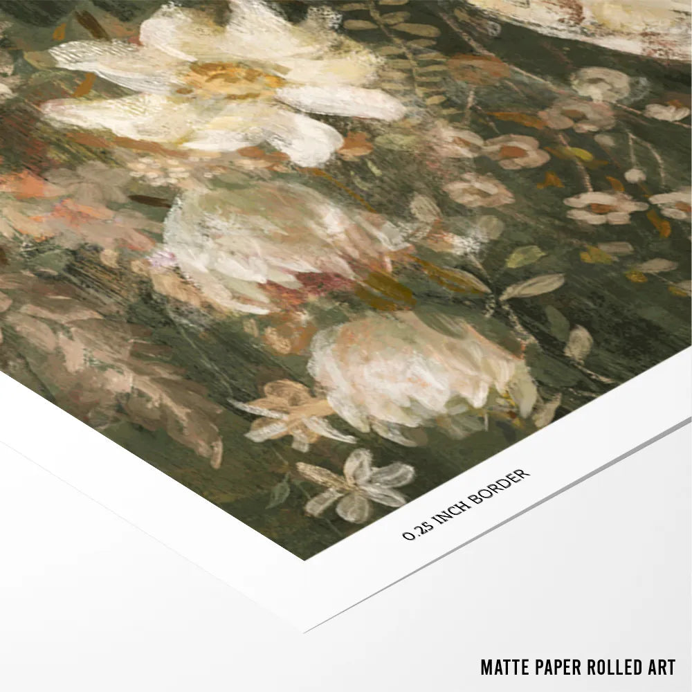 Wildflower Tapestry Botanical Wall Art - XS / Matte Paper / Rolled Art - Nook At You