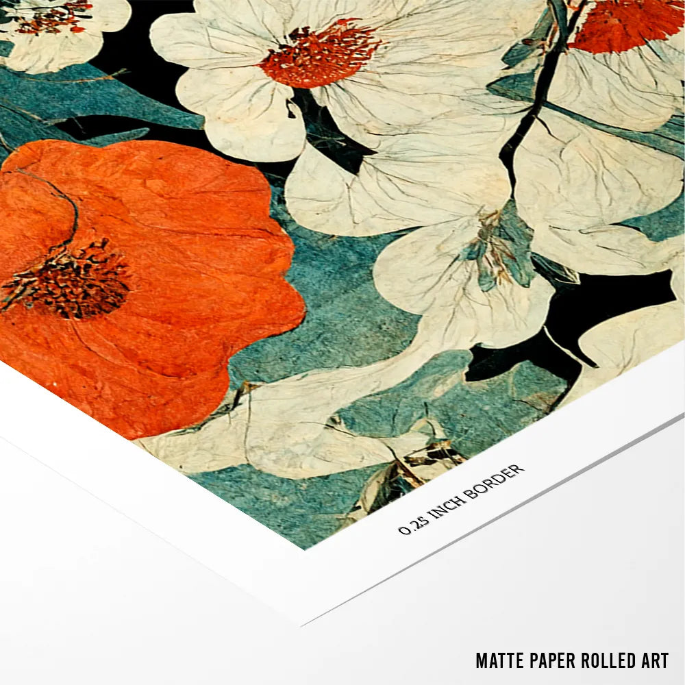 Floral Symphony Modern Botanical Print - XS / Matte Paper / Rolled Art - Nook At You