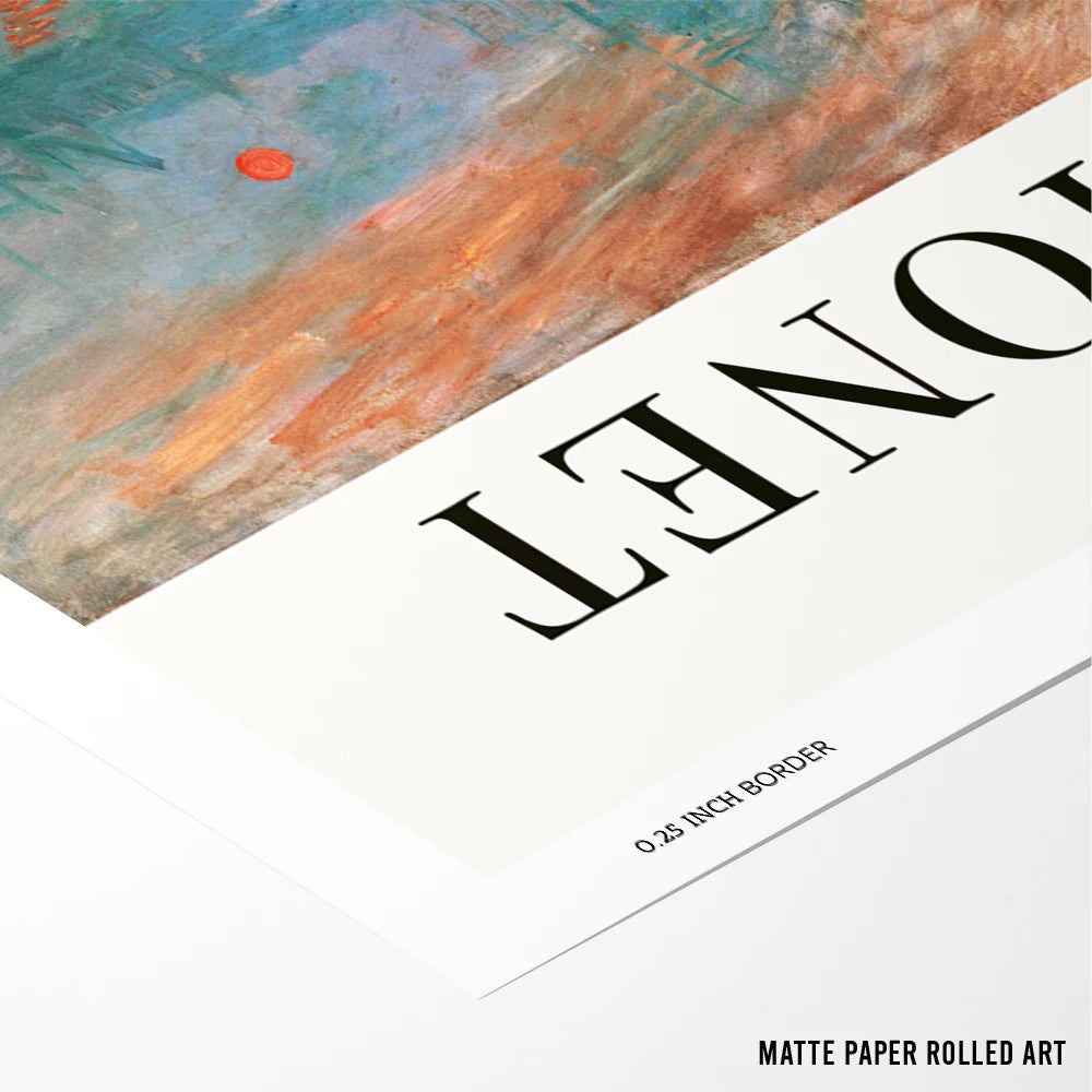 Claude Monet - Sunrise 1872 Exhibition Art Print - XS / Matte Paper / Rolled Art - Nook At You