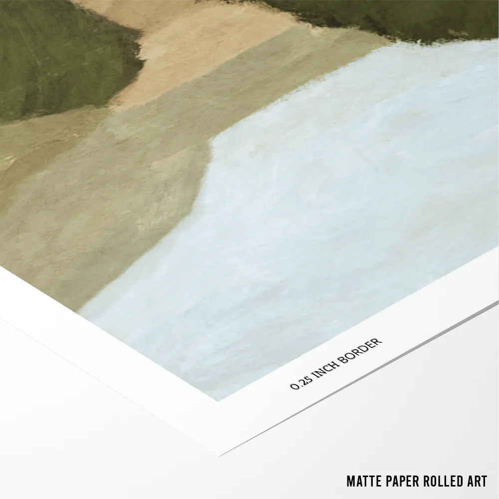 Paysage 1 Abstract Landscape Wall Art - XS / Matte Paper / Rolled Art - Nook At You