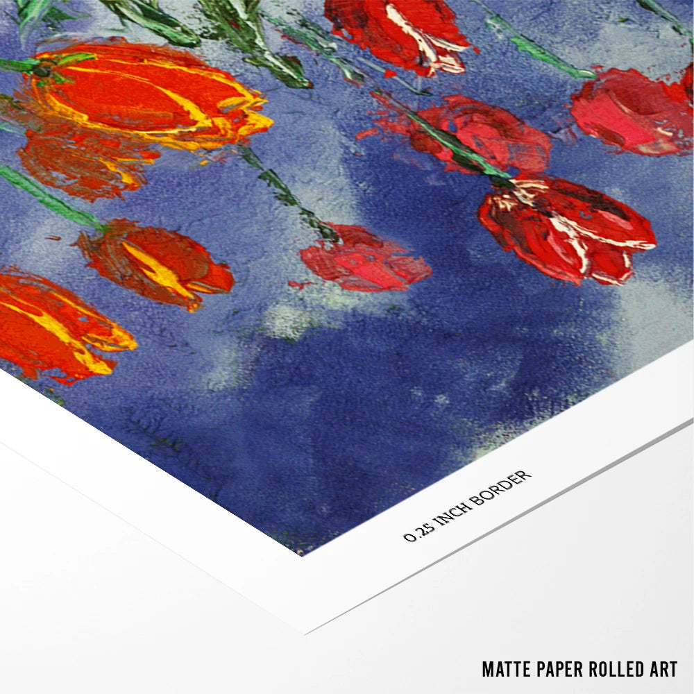Dramatic Spring Tulips Botanical Wall Art Poster - XS / Matte Paper / Rolled Art - Nook At You