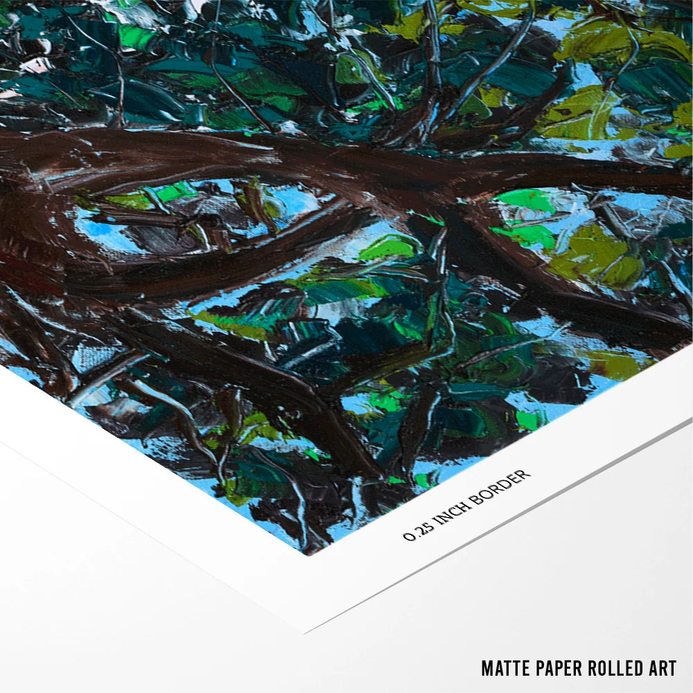 Coastal Walk and Cycles Landscape Painting - XS / Matte Paper / Rolled Art - Nook At You