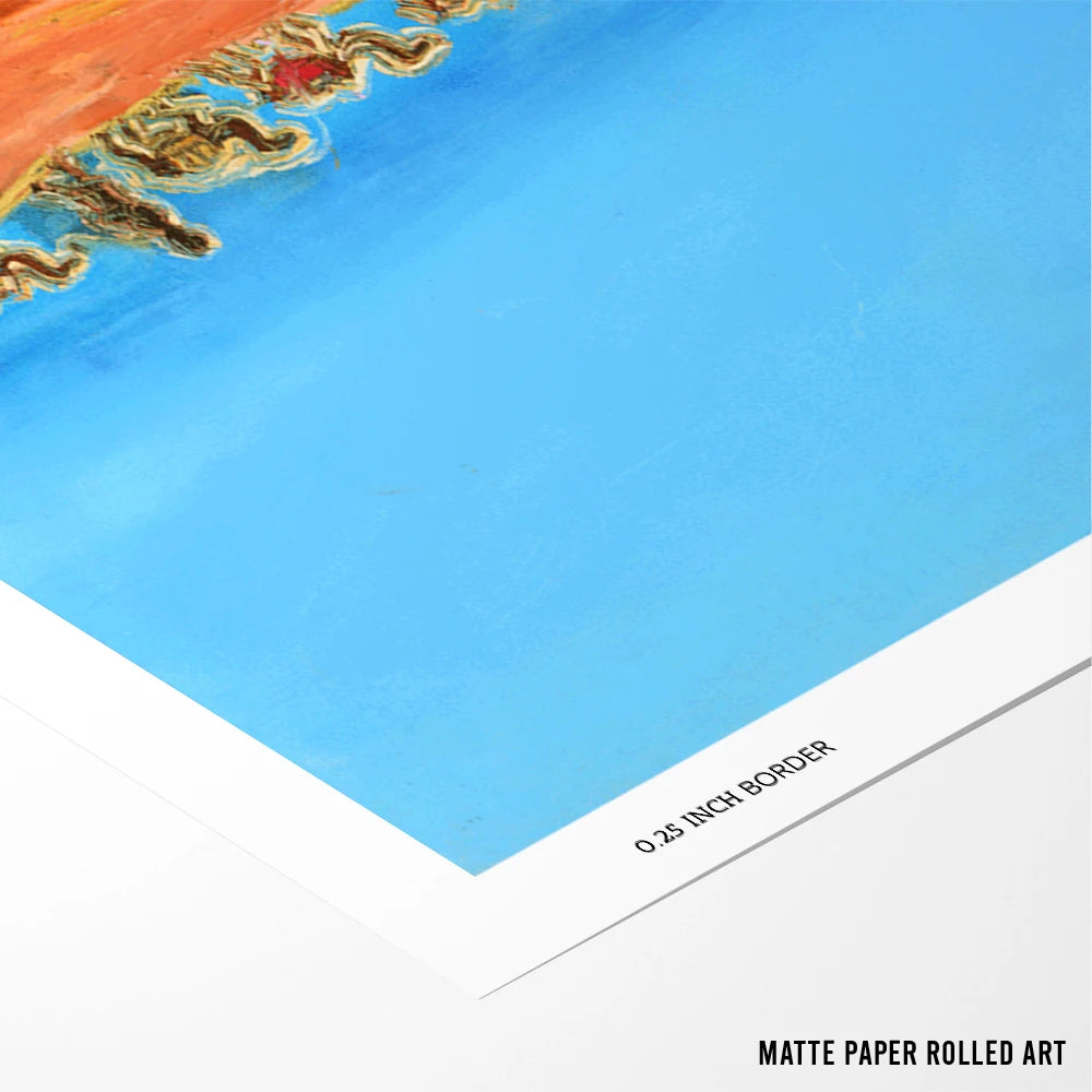 Desert Camel Caravan Landscape Wall Art Poster - XS / Matte Paper / Rolled Art - Nook At You