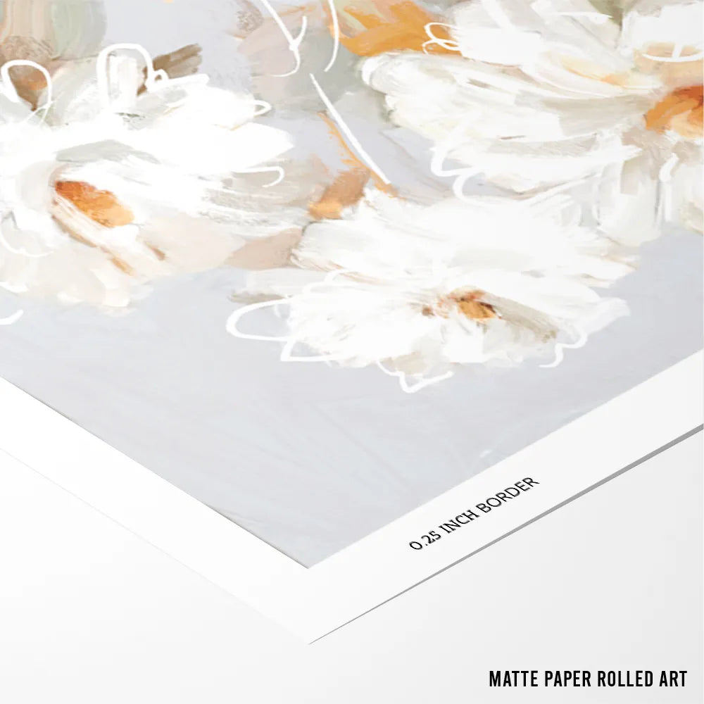 Ivory Garden Botanical Wall Art Painting - XS / Matte Paper / Rolled Art - Nook At You