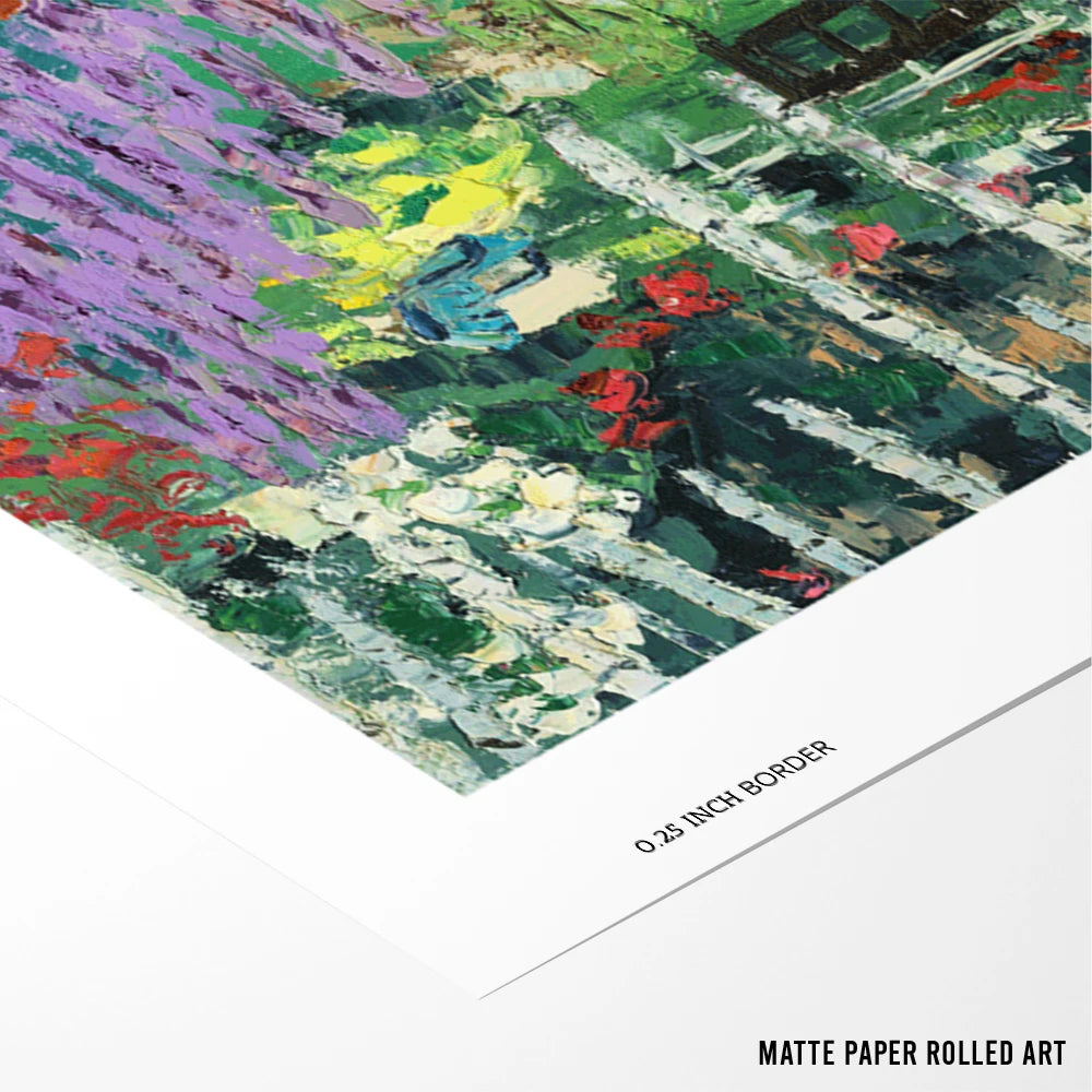 Summer Birch Garden Landscape Wall Art Print - XS / Matte Paper / Rolled Art - Nook At You
