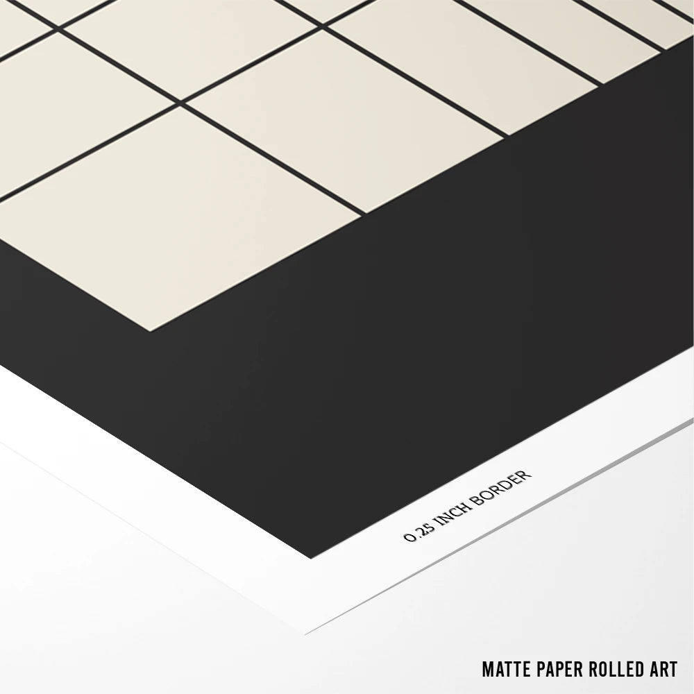 Modern Grid Abstraction Canvas Wall Art - XS / Matte Paper / Rolled Art - Nook At You