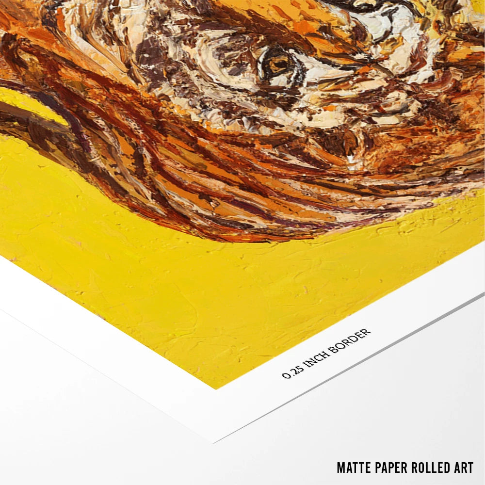 Intense Tiger Gaze Boho Wall Art For Living Room - XS / Matte Paper / Rolled Art - Nook At You