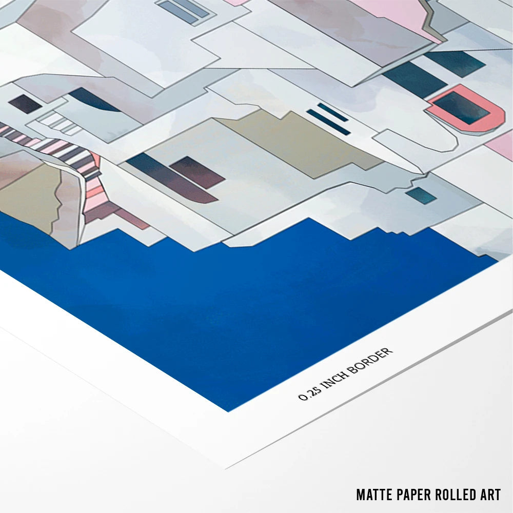 Santorini Modern Living Room Wall Art - XS / Matte Paper / Rolled Art - Nook At You