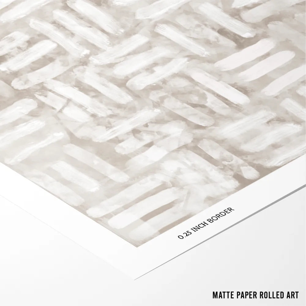 Neutral Woven Texture Abstract Print - XS / Matte Paper / Rolled Art - Nook At You