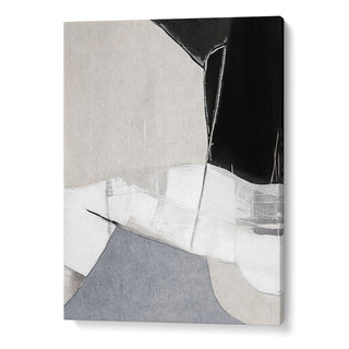 Monochrome Motion – Black and White Abstract Art Print (Vertical)