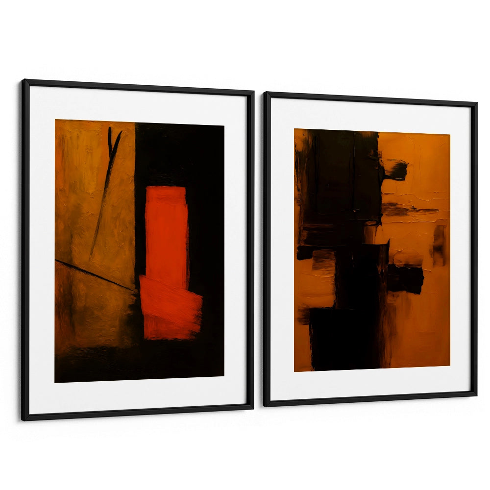 Ember & Shadow Set of 2 - XS / Matte Paper / Rolled Art - Nook At You