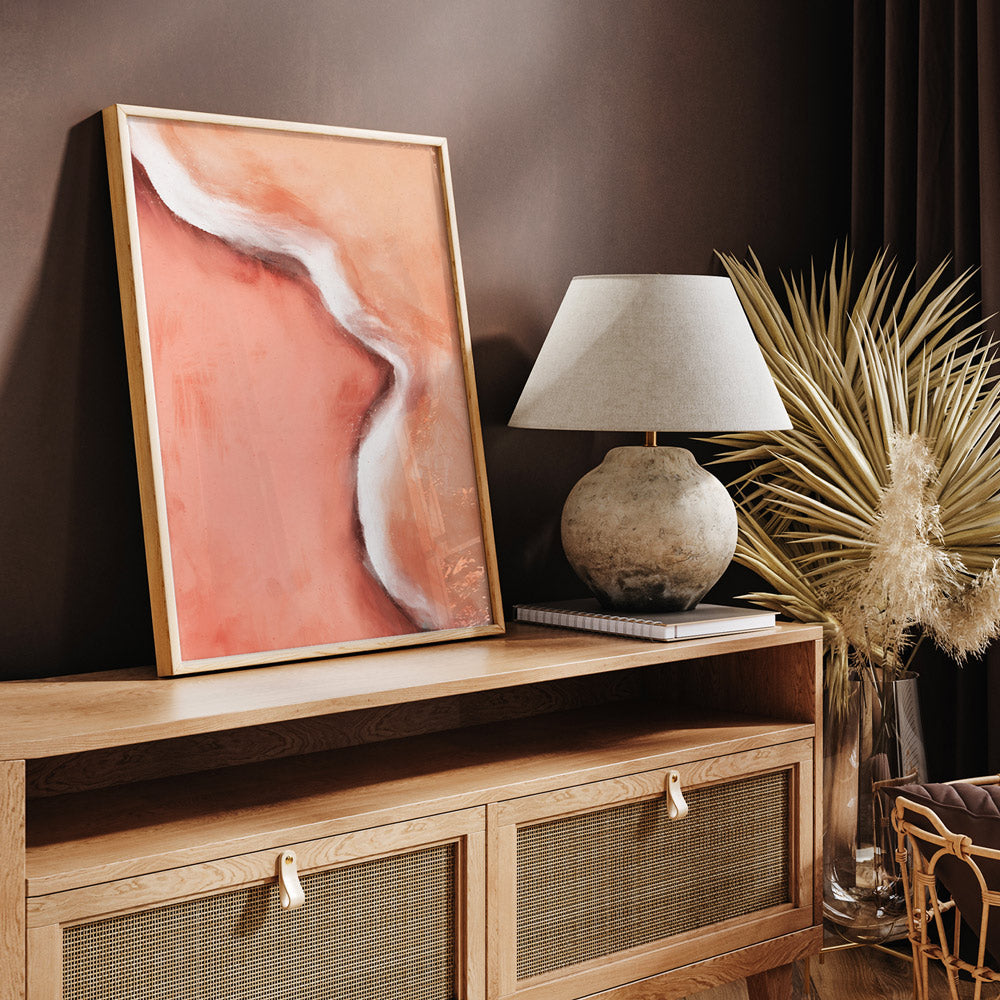 Peachy Wave Landscape Art