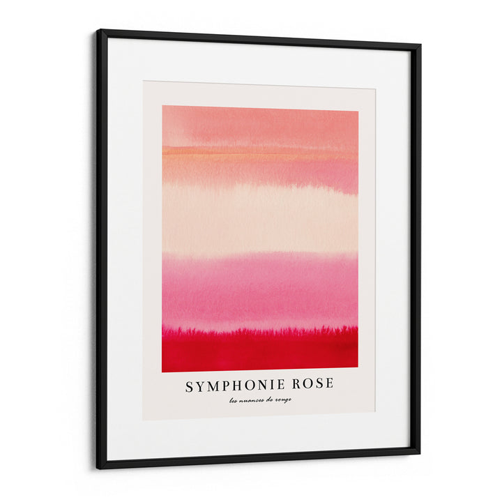 Symphonie Rose I Abstract Art-Black Frame With Mount-Nook At You