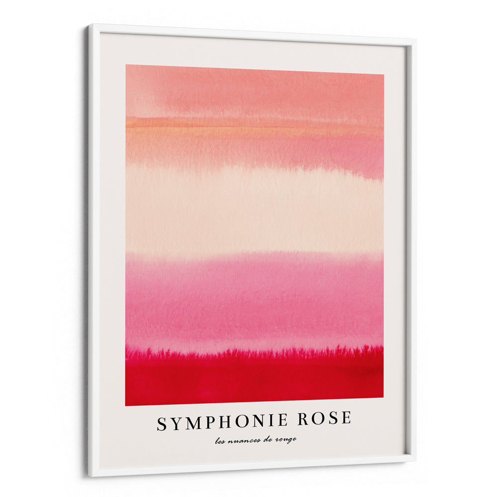 Symphonie Rose I Abstract Art-White Frame-Nook At You