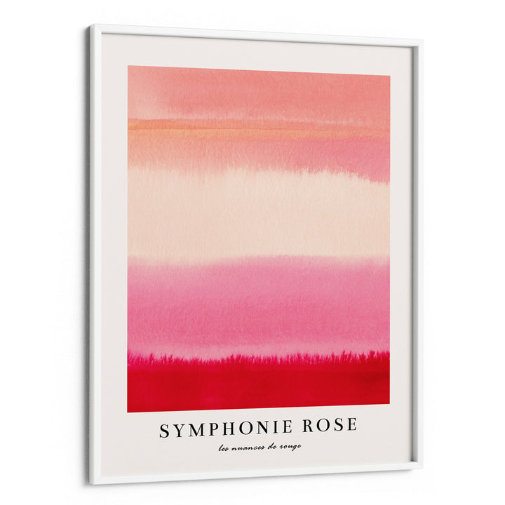Symphonie Rose I Abstract Art-White Frame-Nook At You