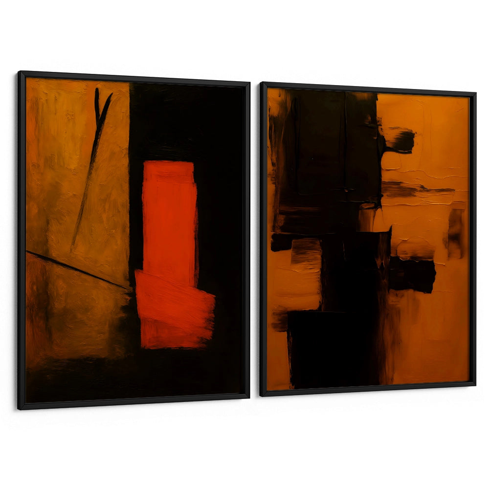 Ember & Shadow Set of 2 - XS / Matte Paper / Rolled Art - Nook At You
