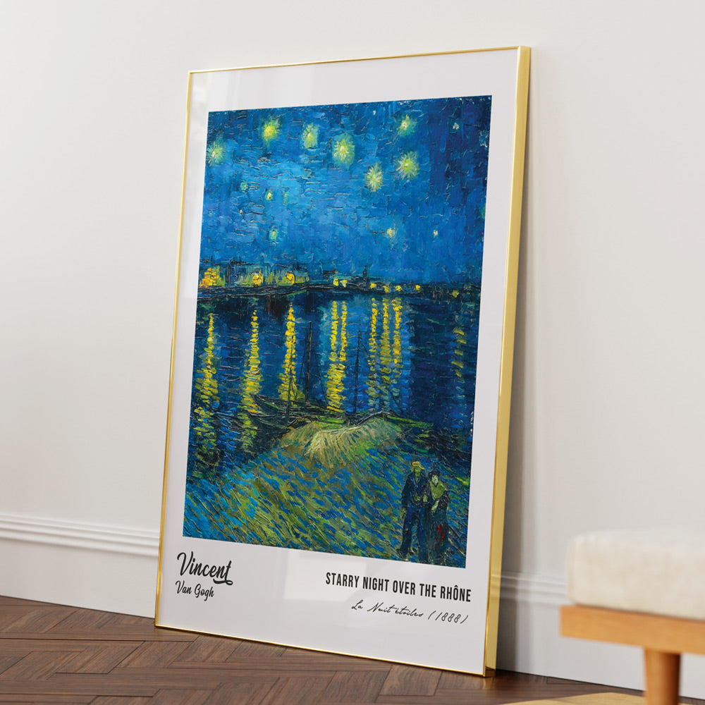 Van Gogh's Starry Night Over the Rhone Framed Wall Art Poster
