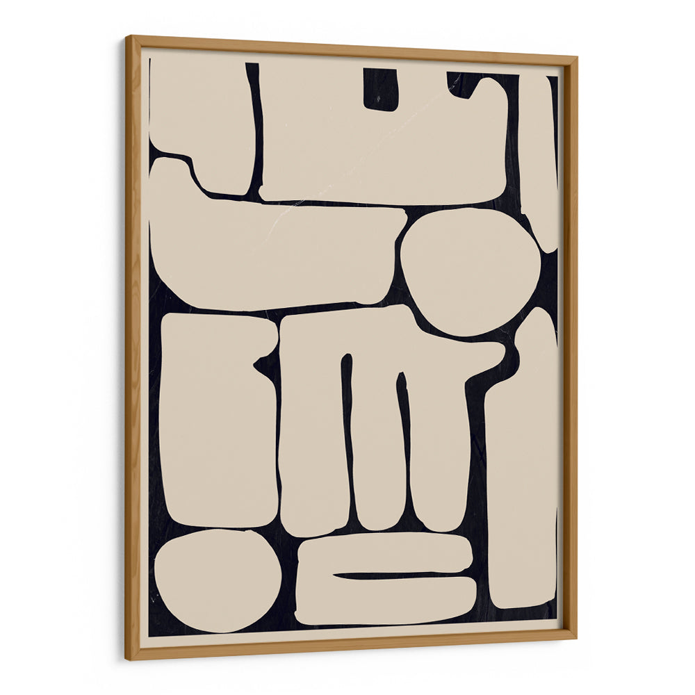 Pale Shapes – Beige and Black Modern Abstract Wall Art - XS / Matte Paper / Rolled Art - Nook At You