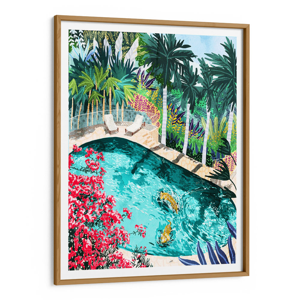 Tiger Tropical Luxury Villa Art Print - 5XL / Canvas / Rolled Art - Nook At You