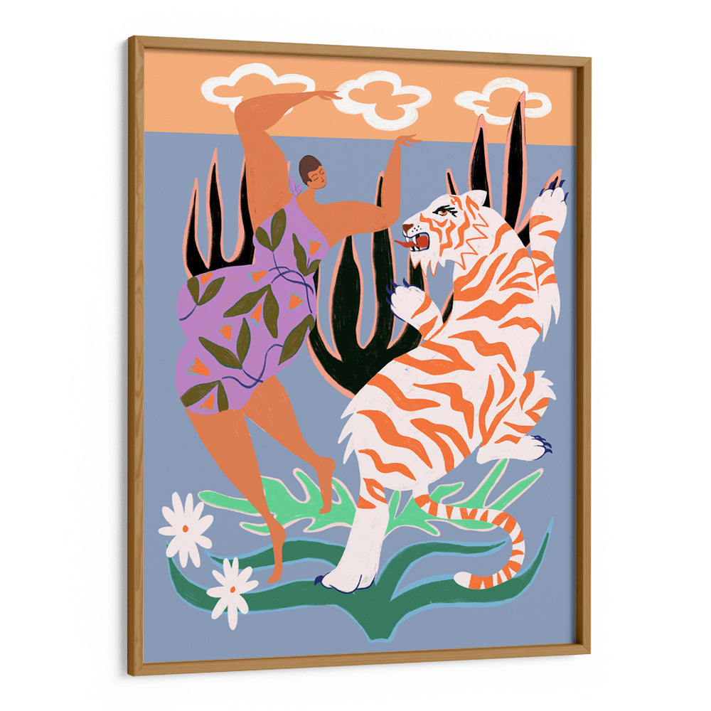 Dance with a Tiger 2 Art Print - 5XL / Canvas / Rolled Art - Nook At You
