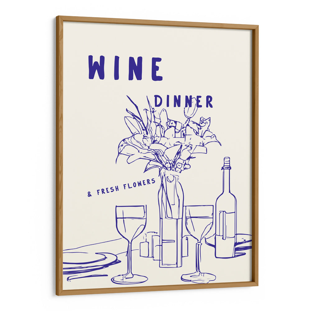 Floral Wine Evening Wall Art Print - XS / Matte Paper / Rolled Art - Nook At You